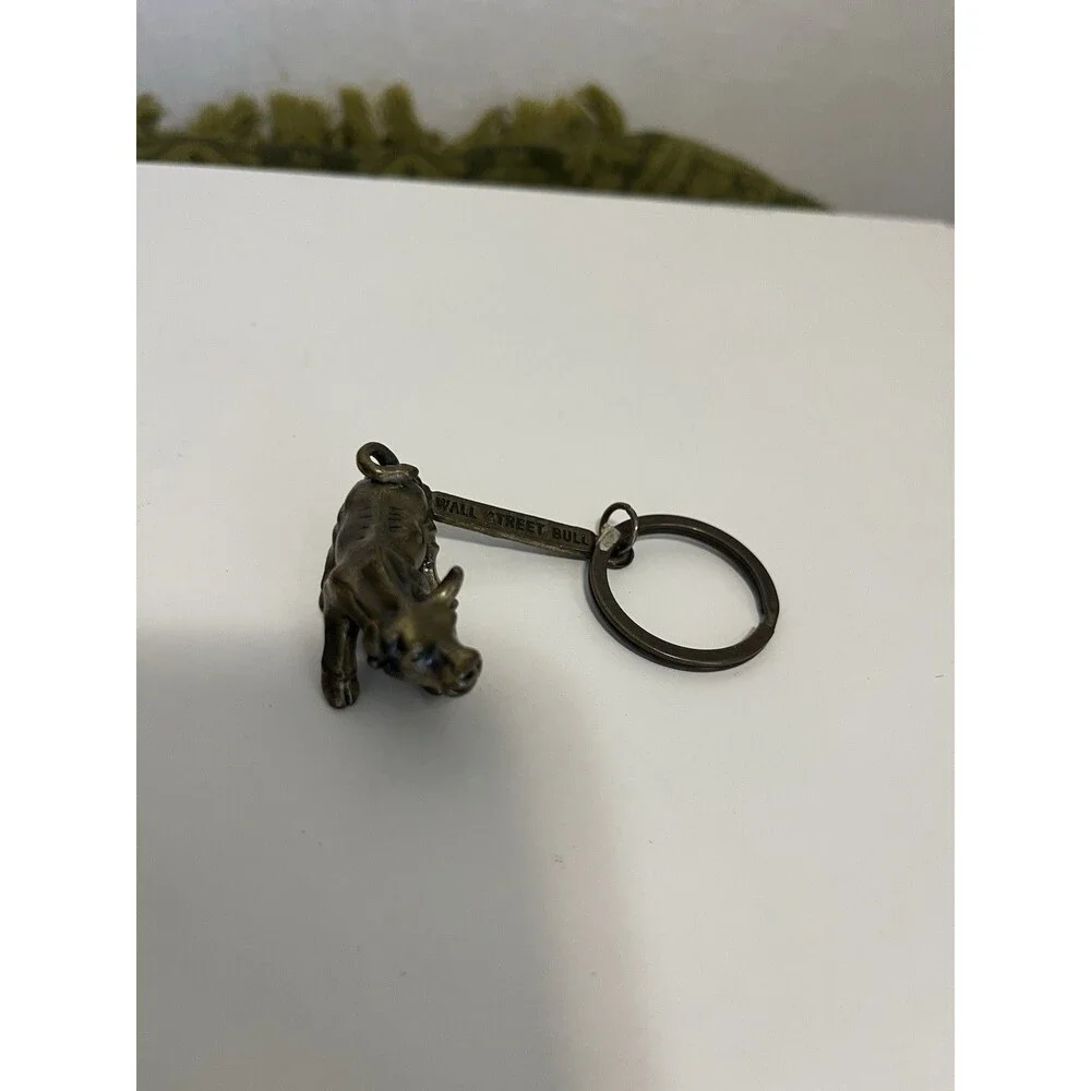 Keychain New York Wall Street Stock Exchange Bull Key Ring Fob Chain